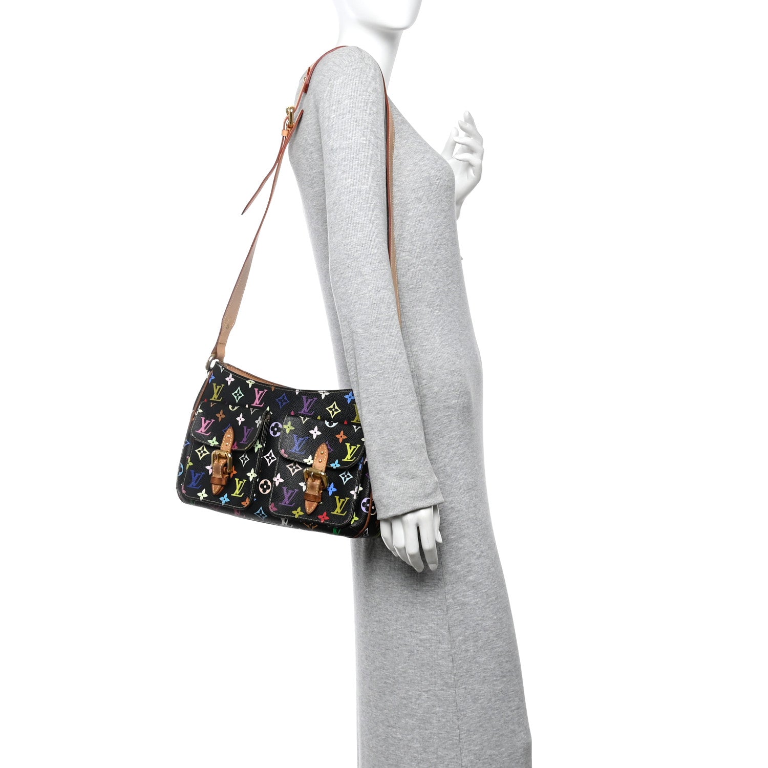 Louis Vuitton Monogram Multicolor Lodge GM Black 2 of 12