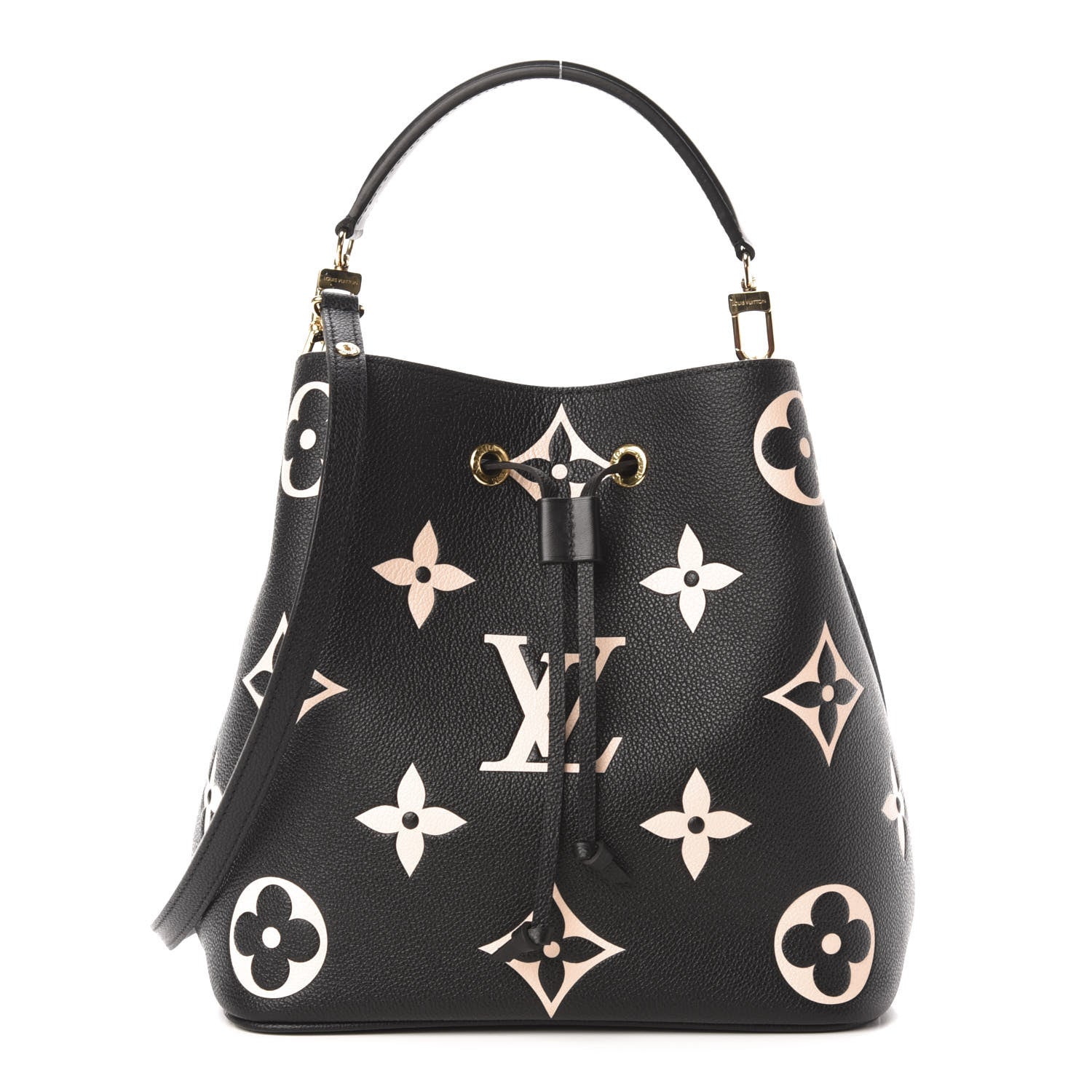 Louis Vuitton Empreinte Monogram Giant Neonoe MM Black Beige 4 of 13