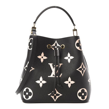 Louis Vuitton Empreinte Monogram Giant Neonoe MM Black Beige 4 of 13