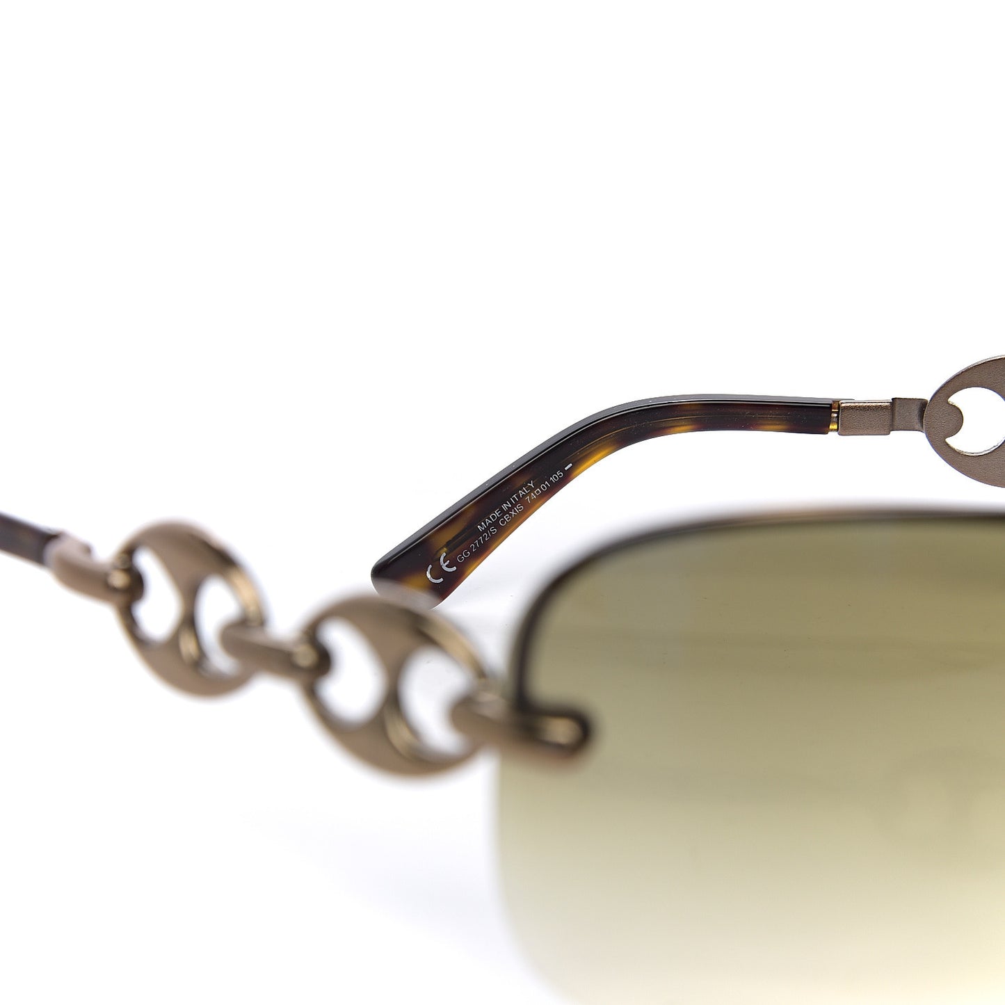 Semi Rimless Gradient Marina Chain Sunglasses GG2772S