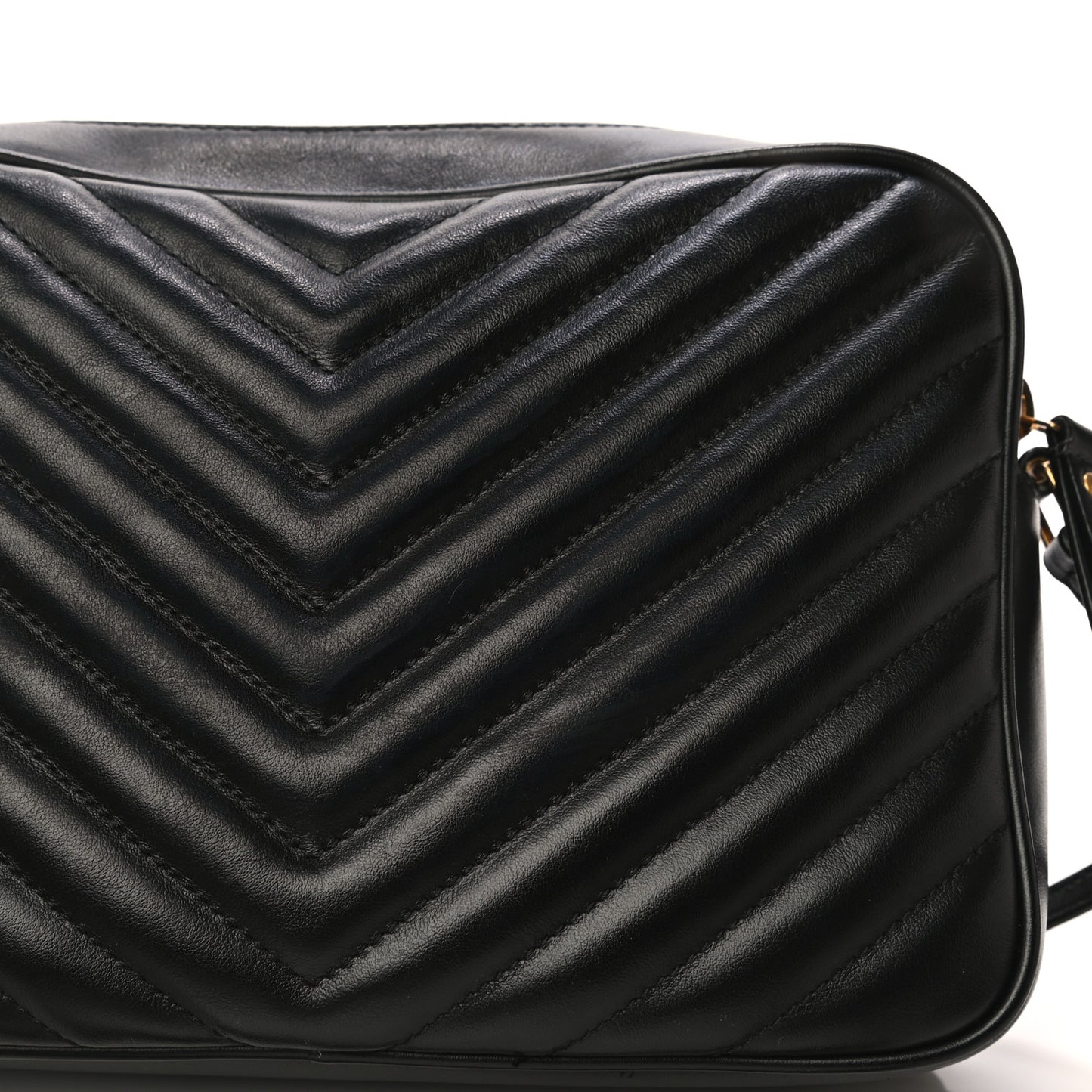 Calfskin Matelasse Monogram Lou Camera Bag Black