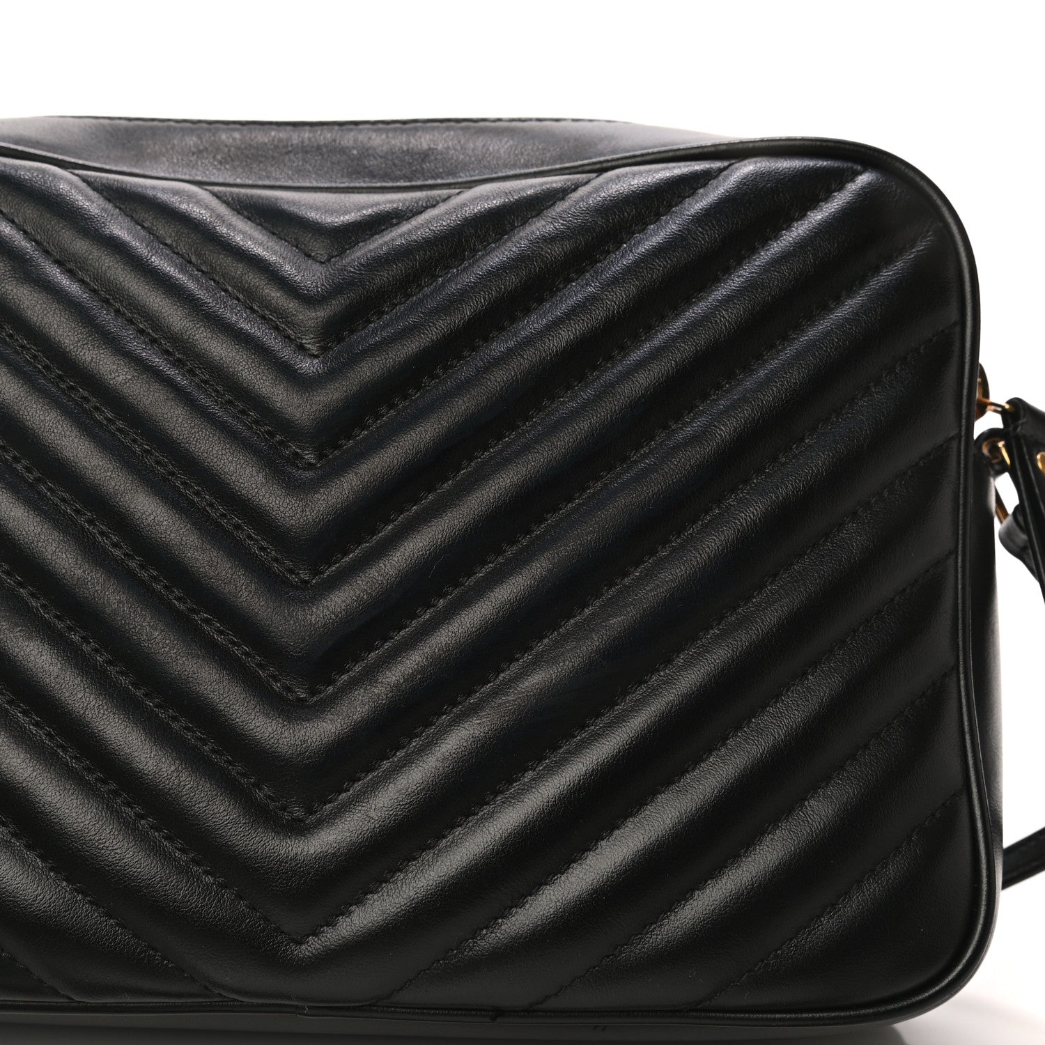Saint Laurent Calfskin Matelasse Monogram Lou Camera Bag Black 13 of 17