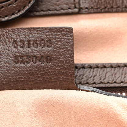 Gucci GG Supreme Monogram Textured Calfskin Web Medium Ophidia Shopping Tote Beige Ebony New Acero 7 of 12