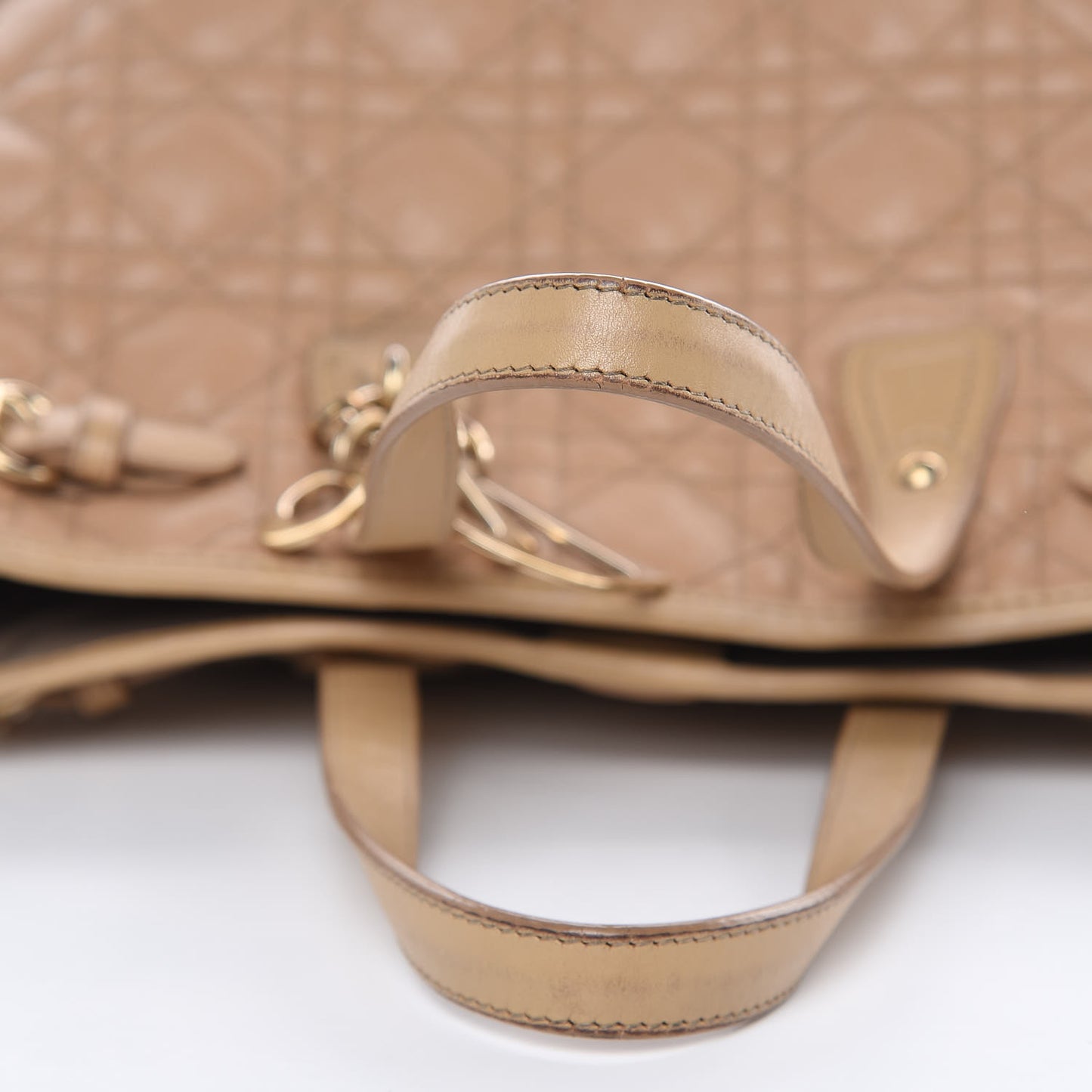 Coated Canvas Cannage Mini Panarea Tote Beige