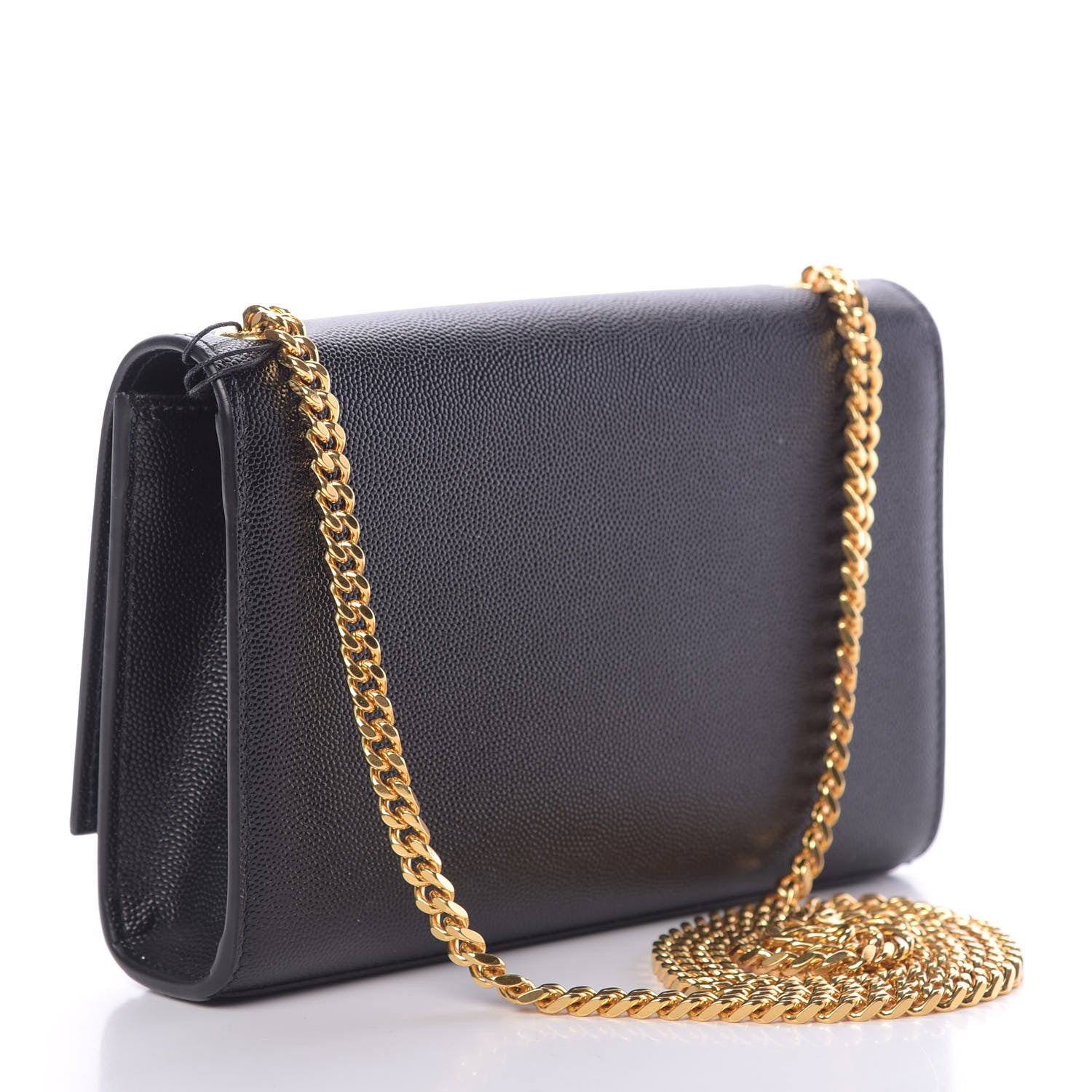 Saint Laurent Grain De Poudre Small Monogram Kate Satchel Black 3 of 11