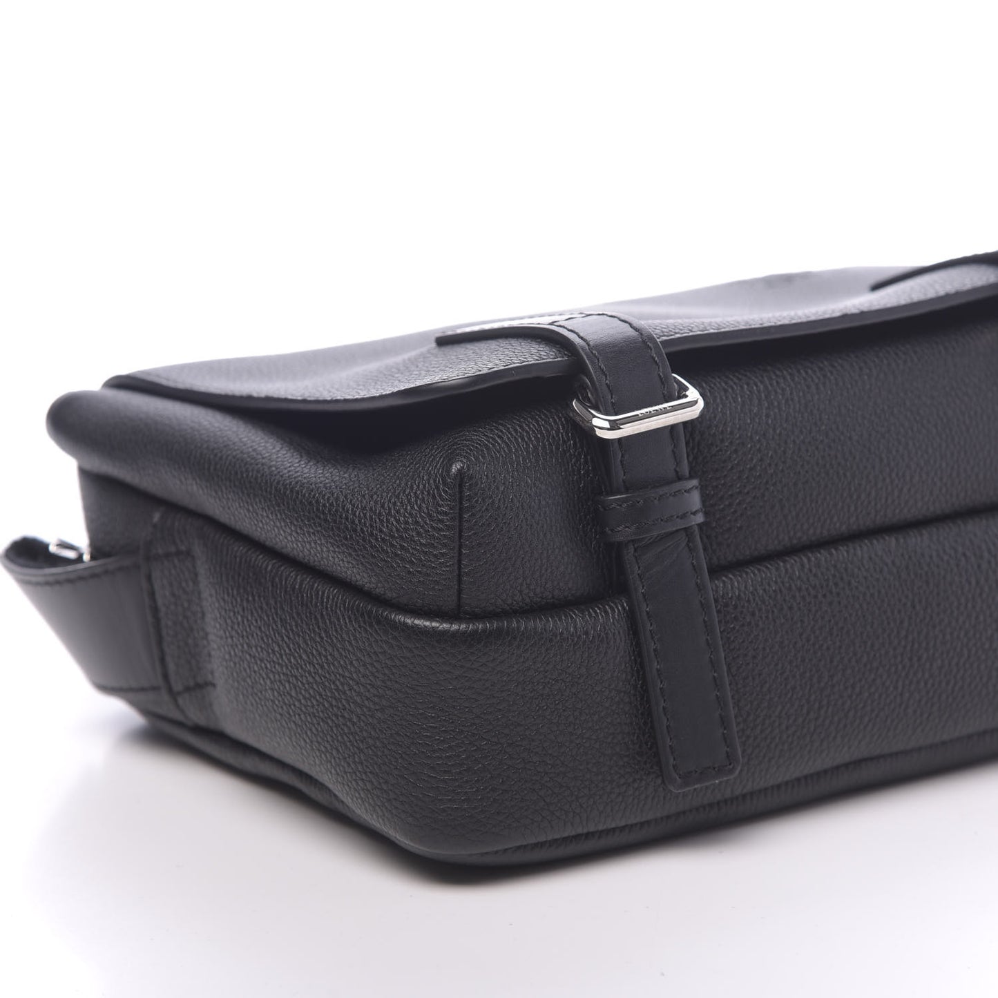 Soft Grained Calfskin XS Military Messenger Bag Black