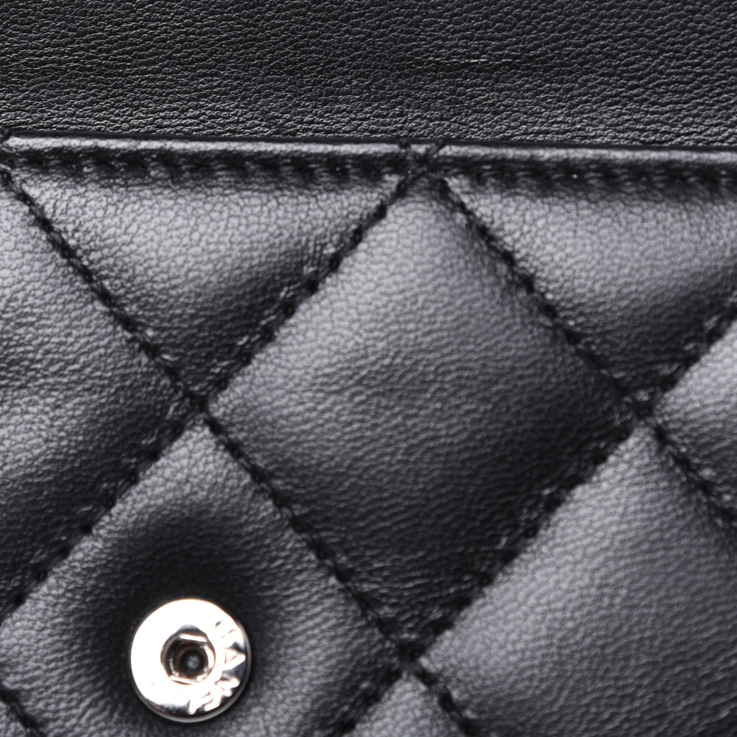 Chanel Lambskin Quilted Wallet On Chain WOC Black 10 of 13