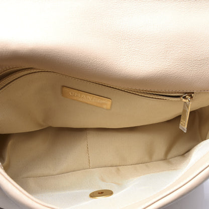 Chanel Goatskin Quilted Medium 19 Flap Beige 4 of 11