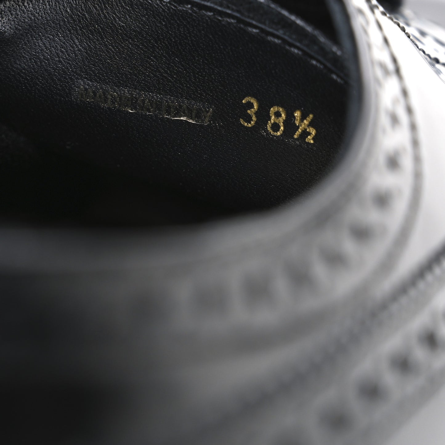 Spazzolato Lace Up Loafers 38.5 Black