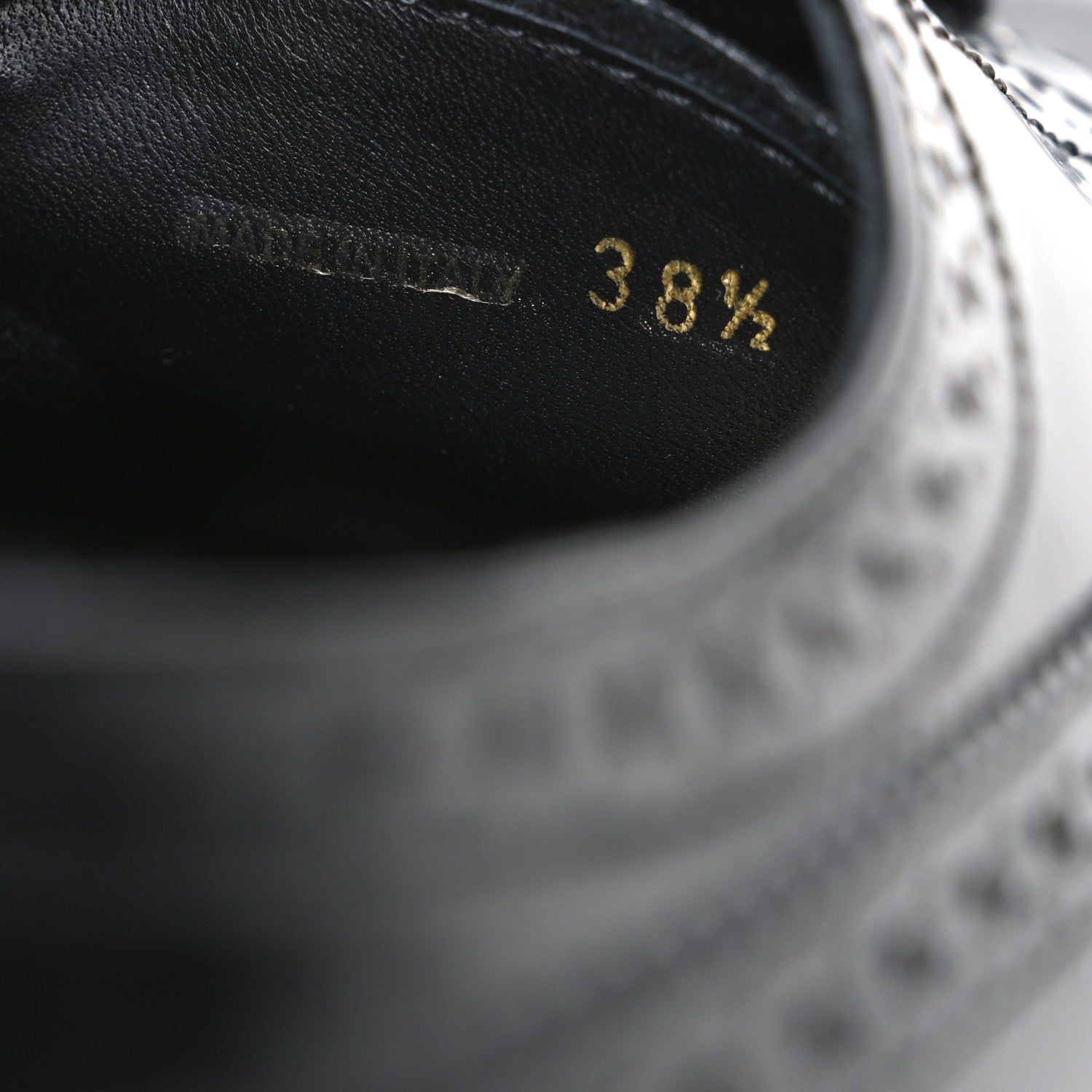 Prada Spazzolato Lace Up Loafers 38.5 Black 8 of 10