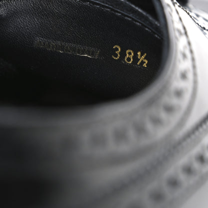 Prada Spazzolato Lace Up Loafers 38.5 Black 8 of 10