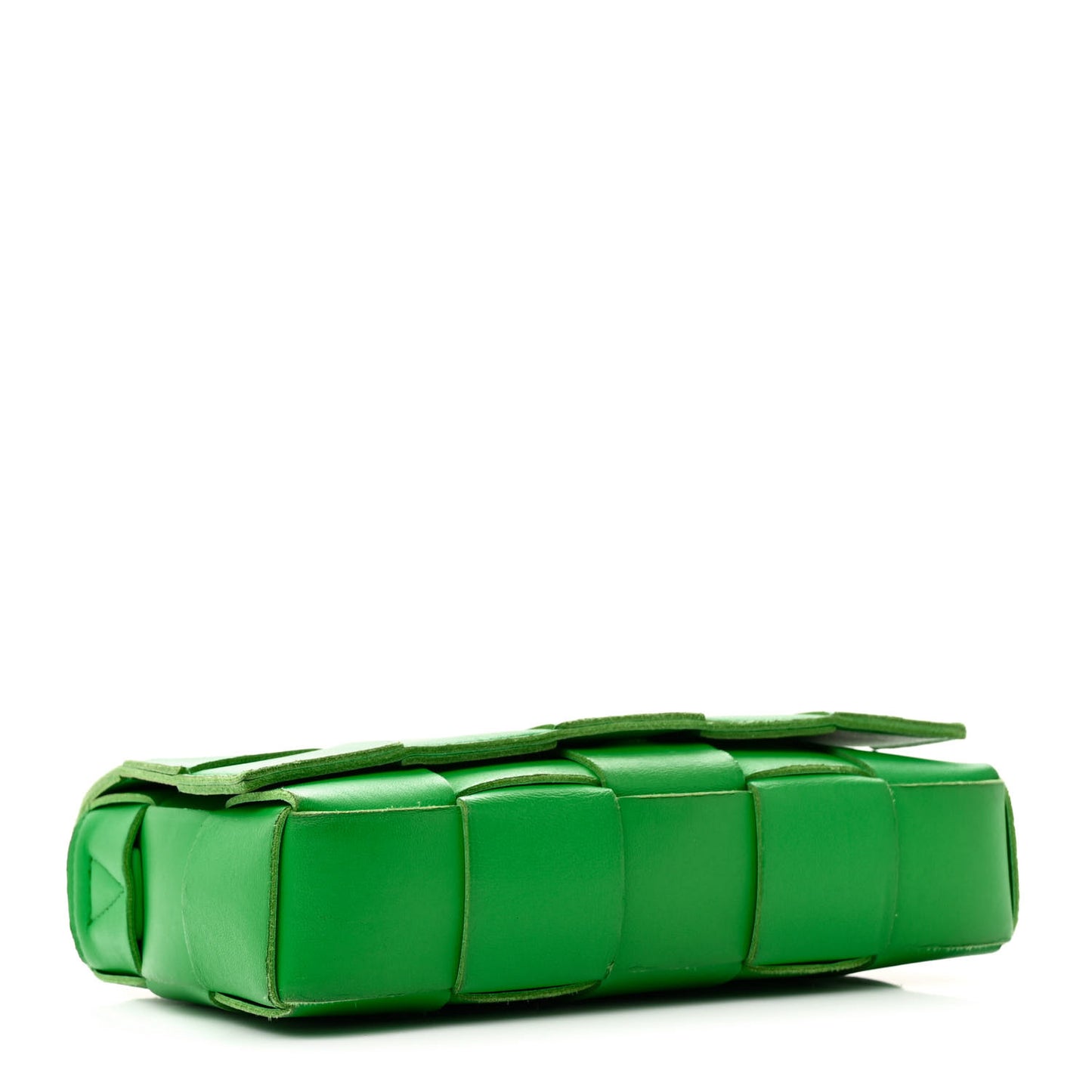 Lambskin Maxi Intrecciato Cassette Crossbody Bag Grass