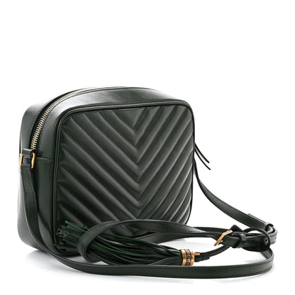Saint Laurent Calfskin Matelasse Monogram Lou Camera Bag Military Green 3 of 10