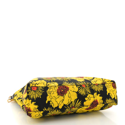 Prada Tessuto Nylon Saffiano Floral Print Tote Giallo 4 of 10