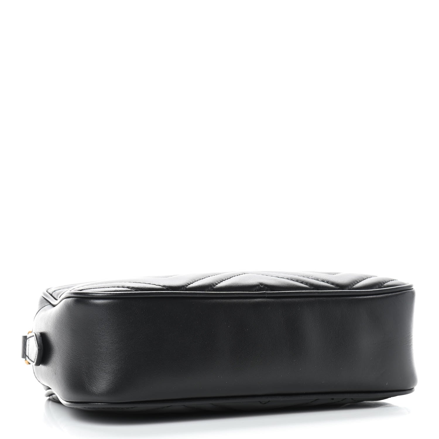 Gucci Calfskin Matelasse Small GG Marmont Chain Shoulder Bag Black 4 of 9