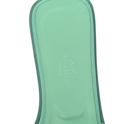 Hermes Epsom Oran Sandals 36.5 Malachite 6 of 8