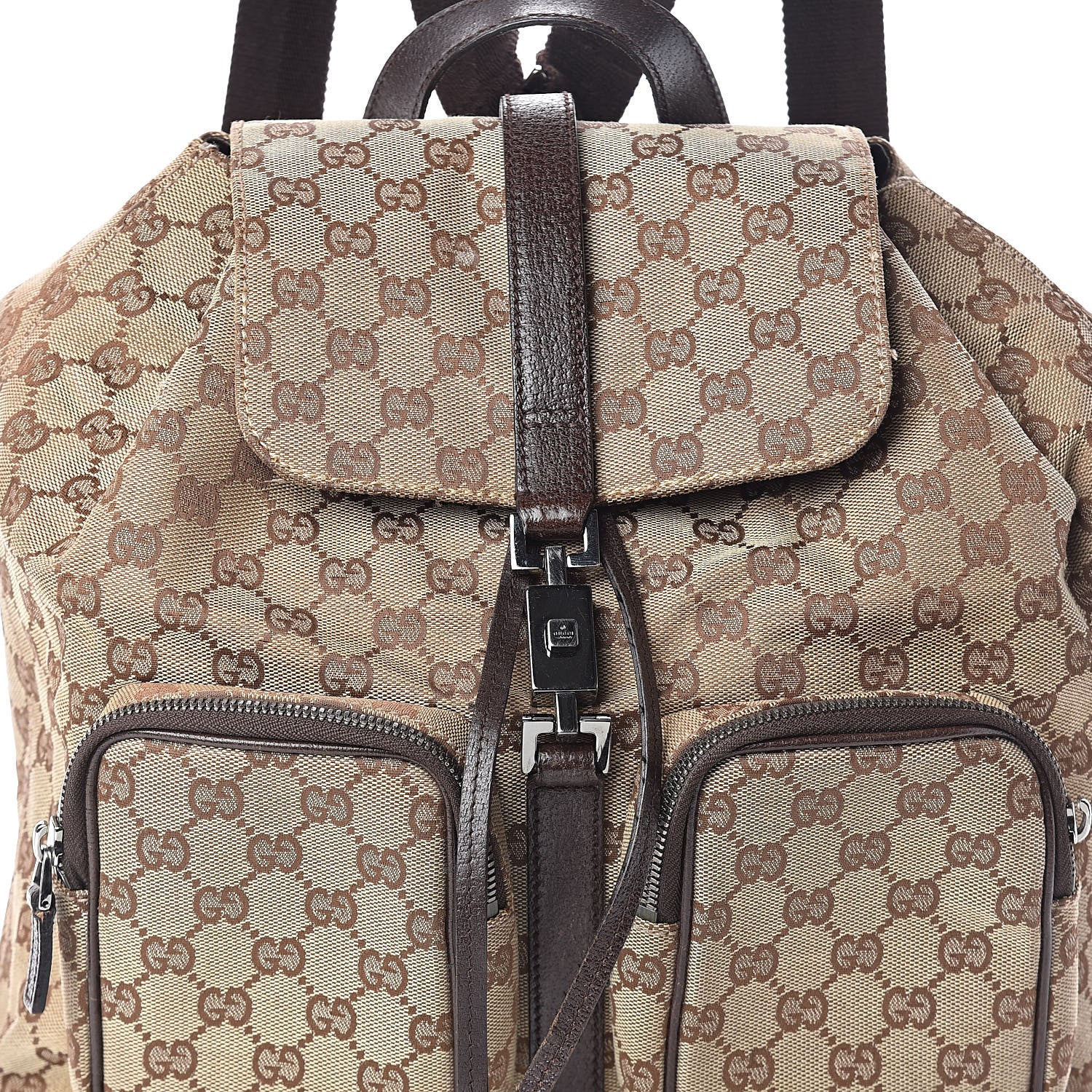 Gucci Monogram Backpack Dark Brown 7 of 9
