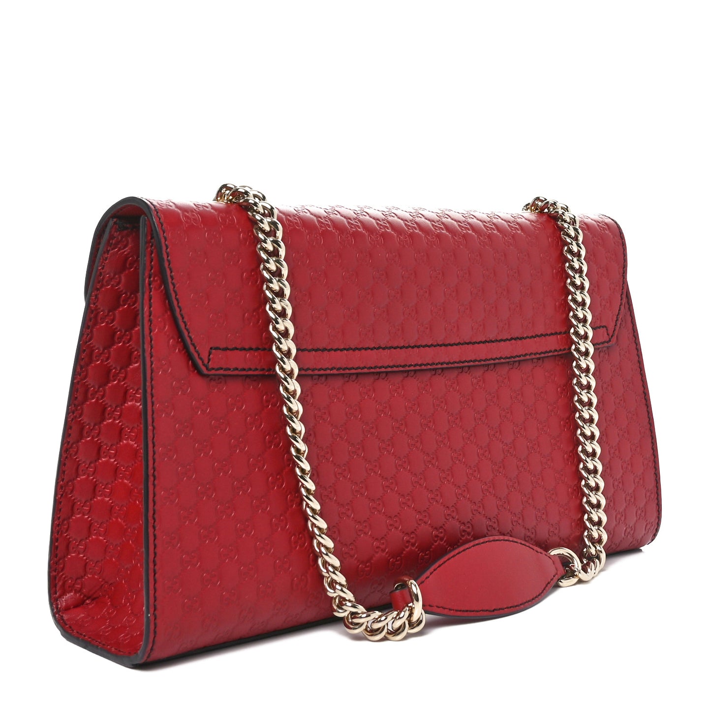 Microguccissima Medium Emily Chain Shoulder Bag Red