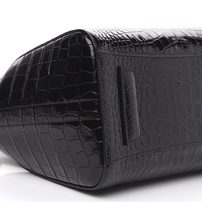 Givenchy Calfskin Crocodile Embossed Small Antigona Black 9 of 10
