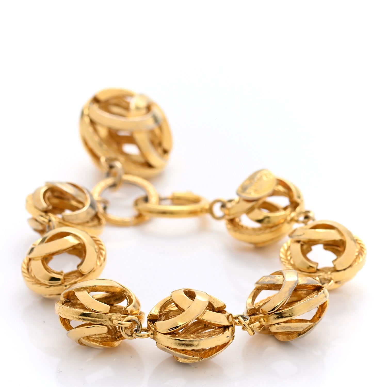 Chanel CC Ball Bracelet Gold 3 of 6