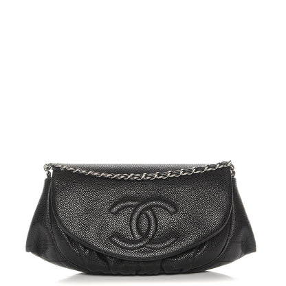 Chanel Caviar Half Moon Wallet On Chain WOC Black 1 of 9