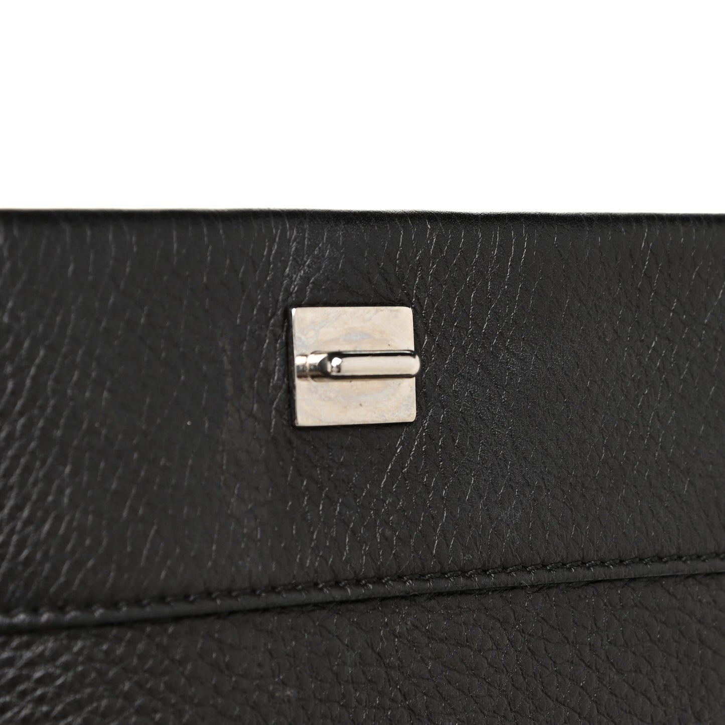 Pebbled Calfskin Small Pandora Pure Flap Bag Dark Brown