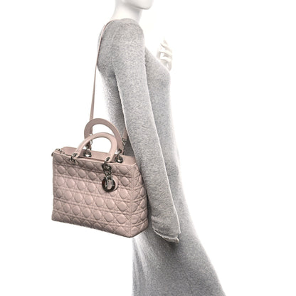 Christian Dior Lambskin Cannage Large Lady Dior Light Pink 2 of 10