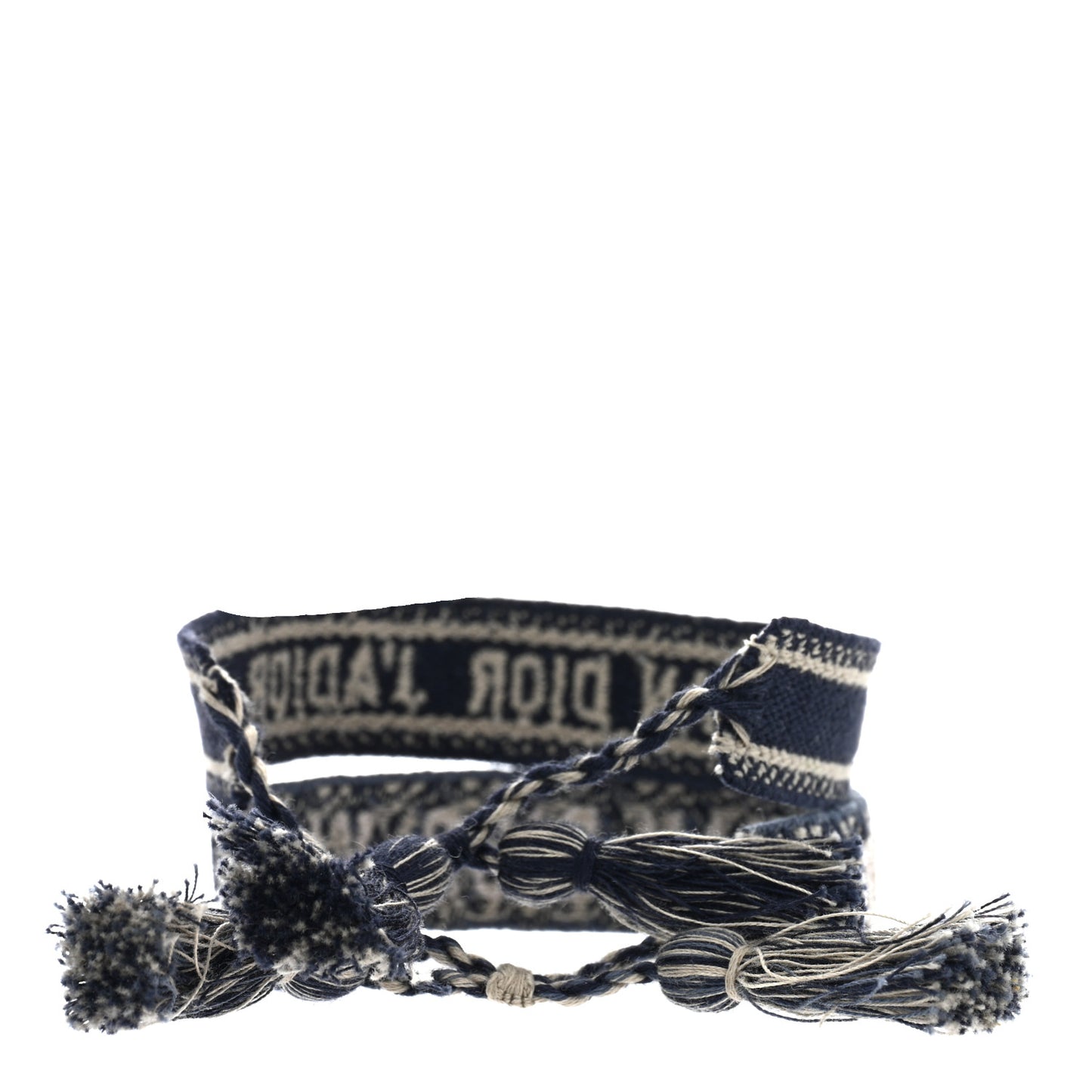 Woven Cotton J Adior Friendship Bracelet Set Navy