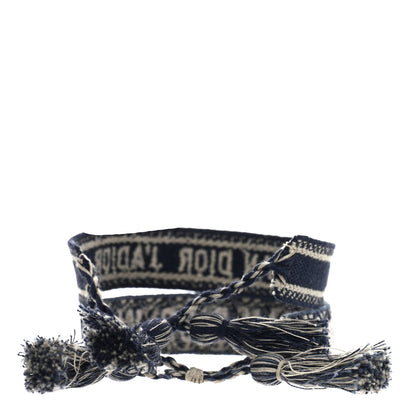 Christian Dior Woven Cotton J Adior Friendship Bracelet Set Navy 3 of 4