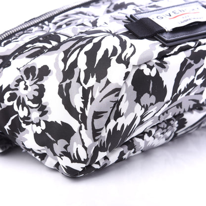 Givenchy Nylon Print Floral Downtown Belt Bag Black White 6 of 9