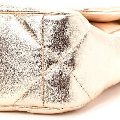 Chanel Metallic Lambskin Quilted Medium Chanel 19 Flap Gold 10 of 10