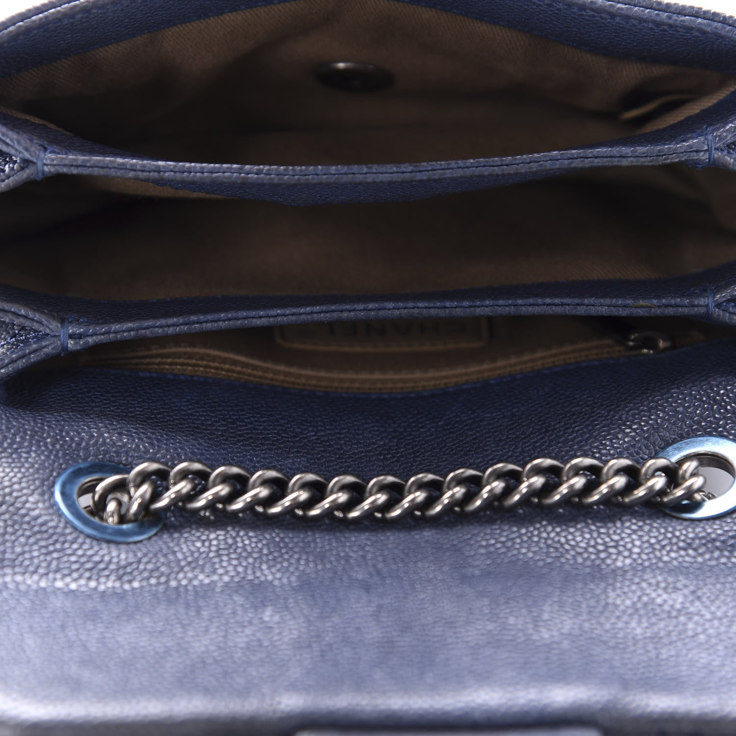 Chanel Caviar Quilted Mini Simply CC Flap Blue 5 of 11