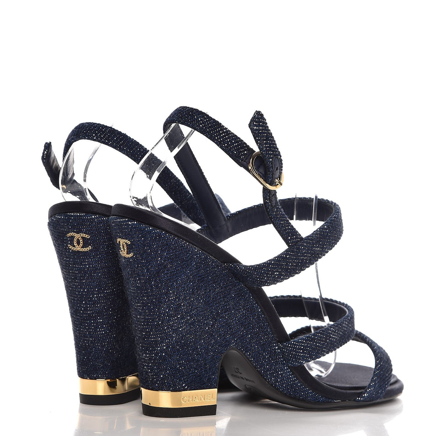 Denim Sandals 37 Dark Blue