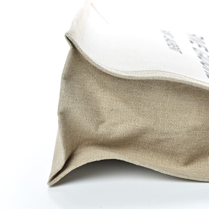 Saint Laurent Linen Calfskin Rive Gauche Tote Optic White 11 of 11