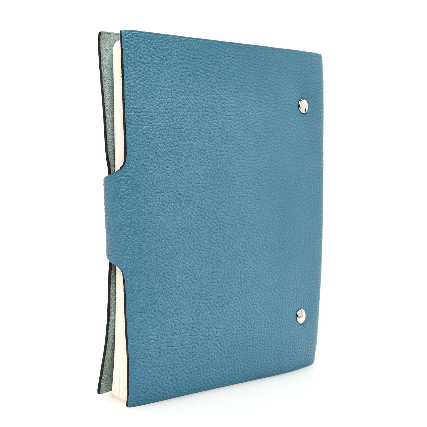 Hermes Togo Ulysse MM Notebook Cover Blue Jean 3 of 7