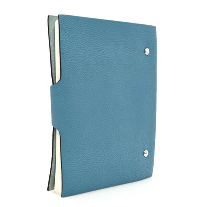 Hermes Togo Ulysse MM Notebook Cover Blue Jean 3 of 7