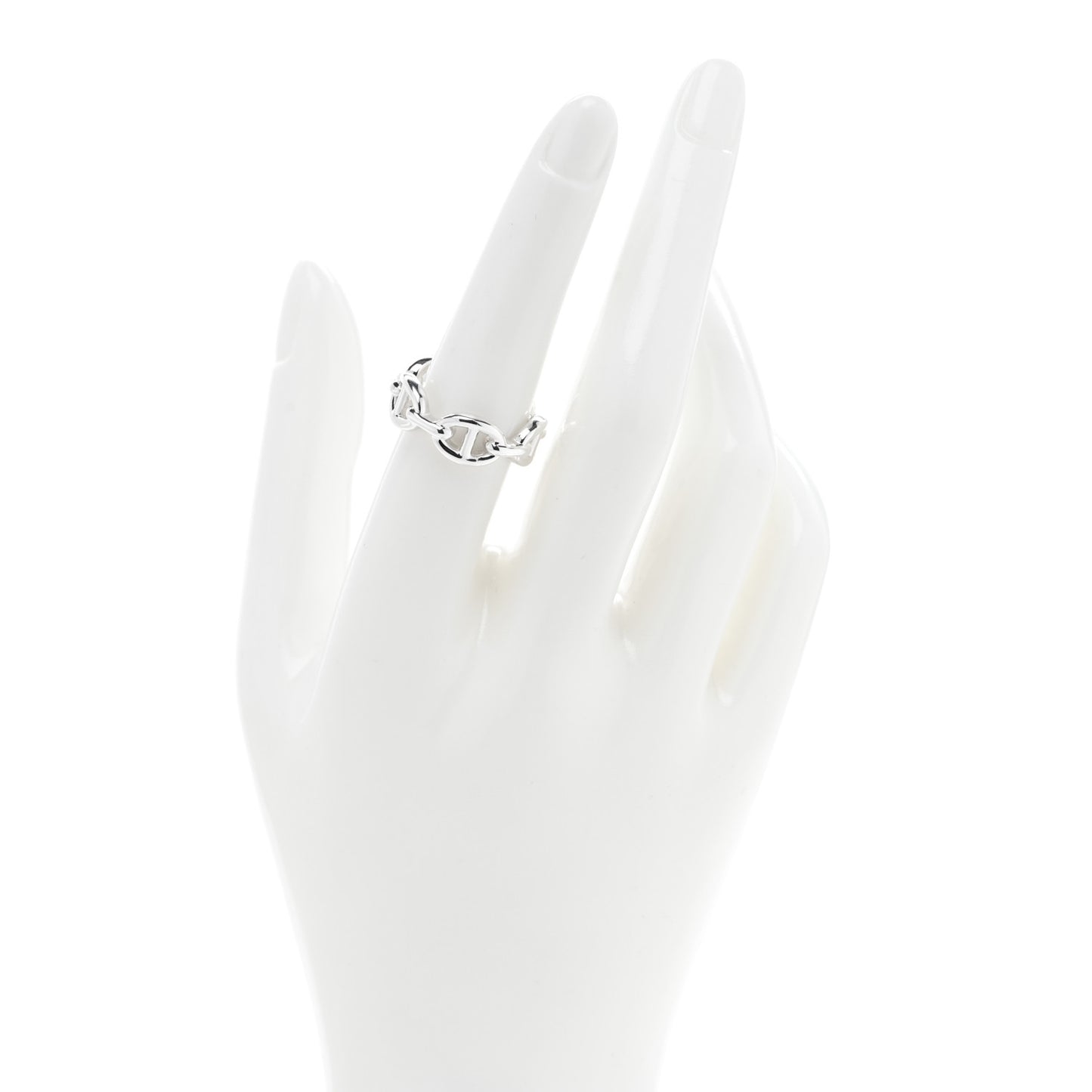 Sterling Silver PM Chaine d'Ancre Enchainee Band Ring 54 7