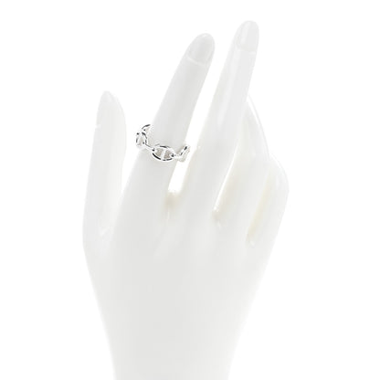 Hermes Sterling Silver PM Chaine d'Ancre Enchainee Band Ring 54 7 2 of 5