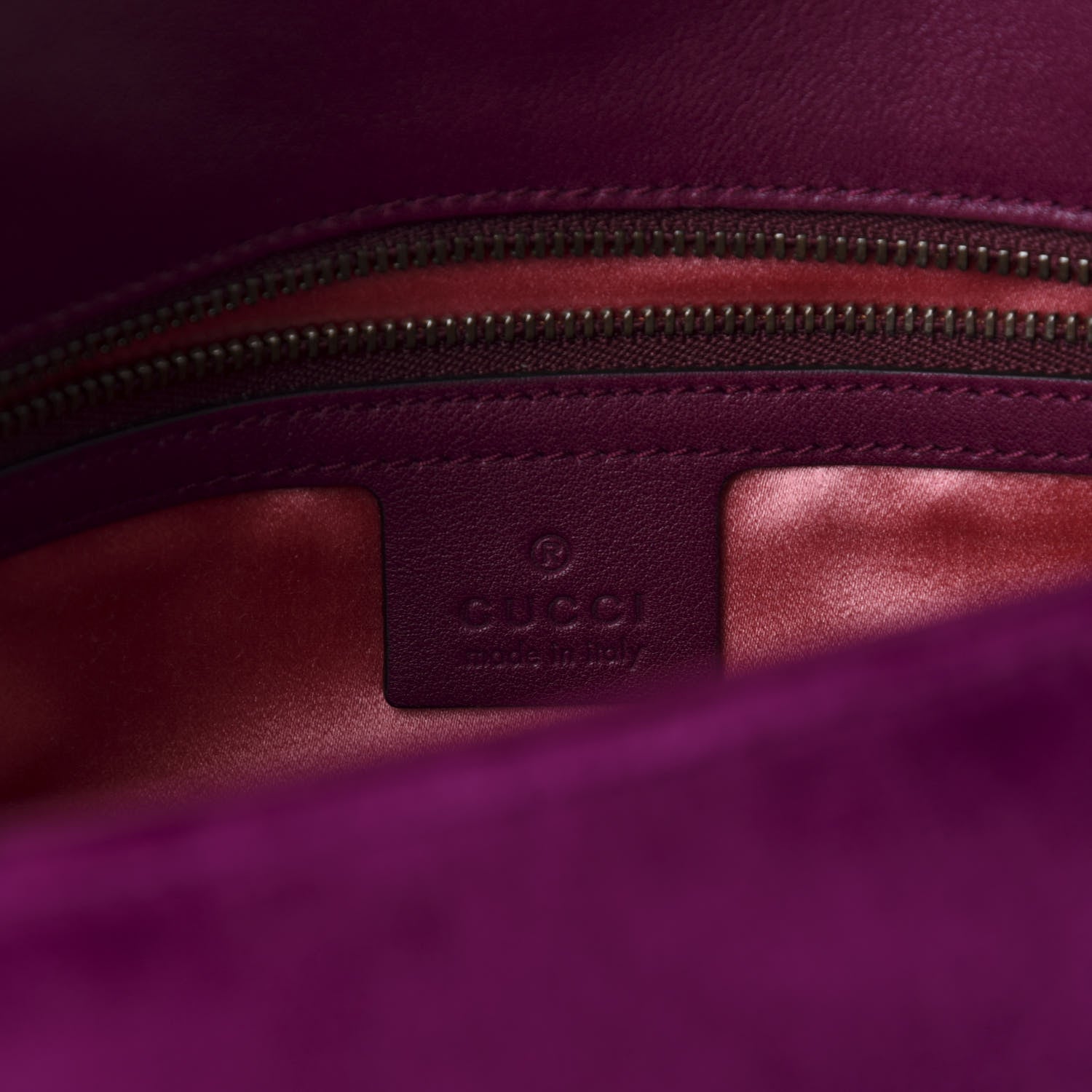 Gucci Velvet Matelasse Loved Embroidered Medium GG Marmont Shoulder Bag Fuchsia Violet Cyclamen 8 of 10