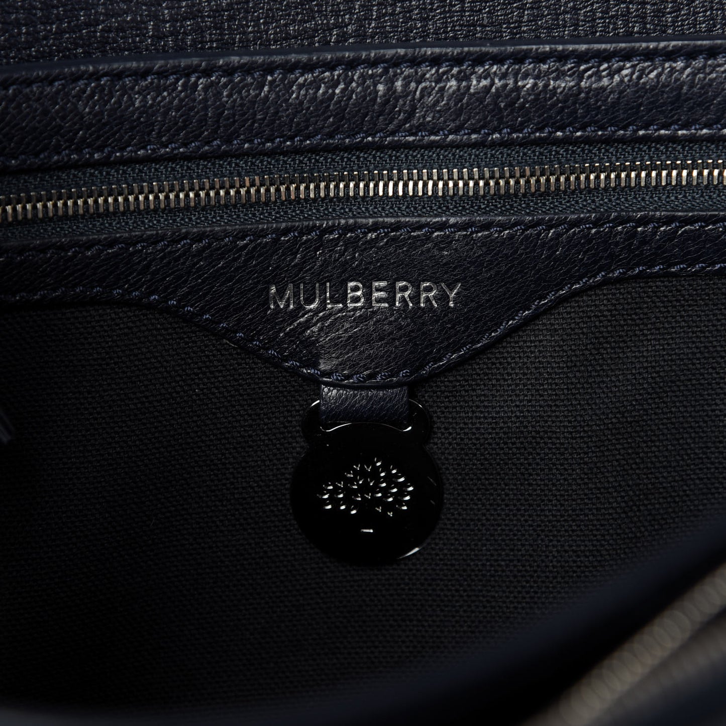 Shiny Goatskin Bayswater Shoulder Bag Midnight