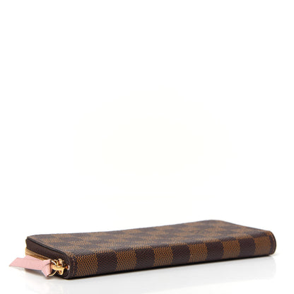 Louis Vuitton Damier Ebene Clemence Wallet Rose Ballerine 4 of 7