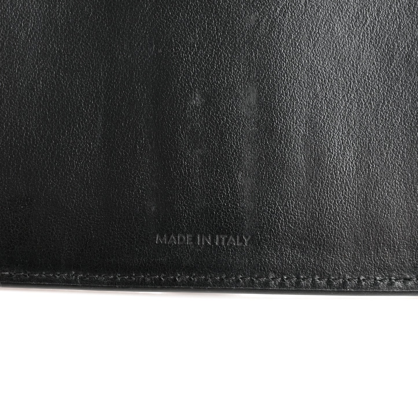 Grained Calfskin Medium Multifunction Strap Wallet Black