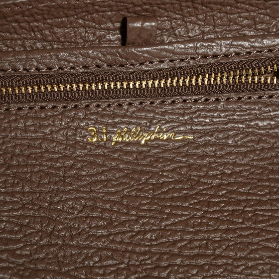 3.1 Phillip Lim 3.1 Textured Calfskin Mini Pashli Satchel Taupe 20 of 26