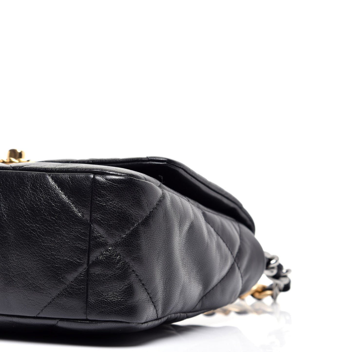 Lambskin Quilted Medium Chanel 19 Flap Black