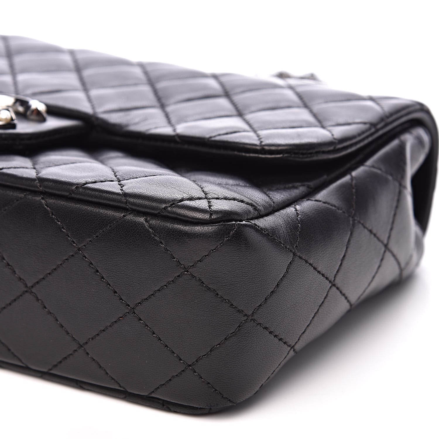 Chanel Lambskin Quilted Medium Westminster Pearl Flap Black 9 of 17