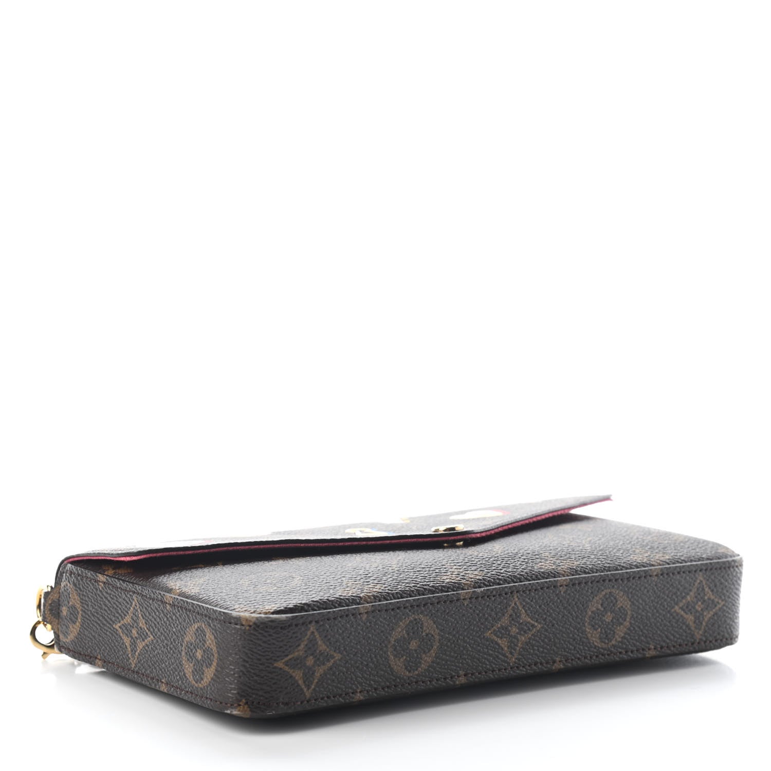 Louis Vuitton Monogram LV Love Lock Pochette Felicie Chain Wallet 3 of 9