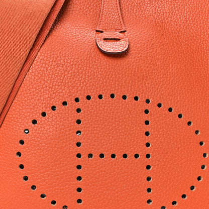 Hermes Taurillon Clemence Evelyne III PM Orange 8 of 11