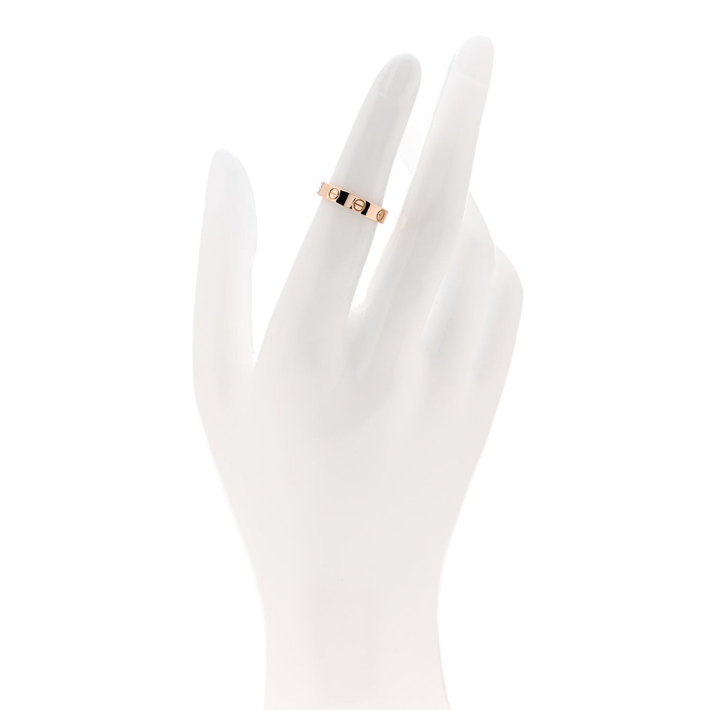 18K Pink Gold 3.5mm LOVE Wedding Band Ring 49 4.75