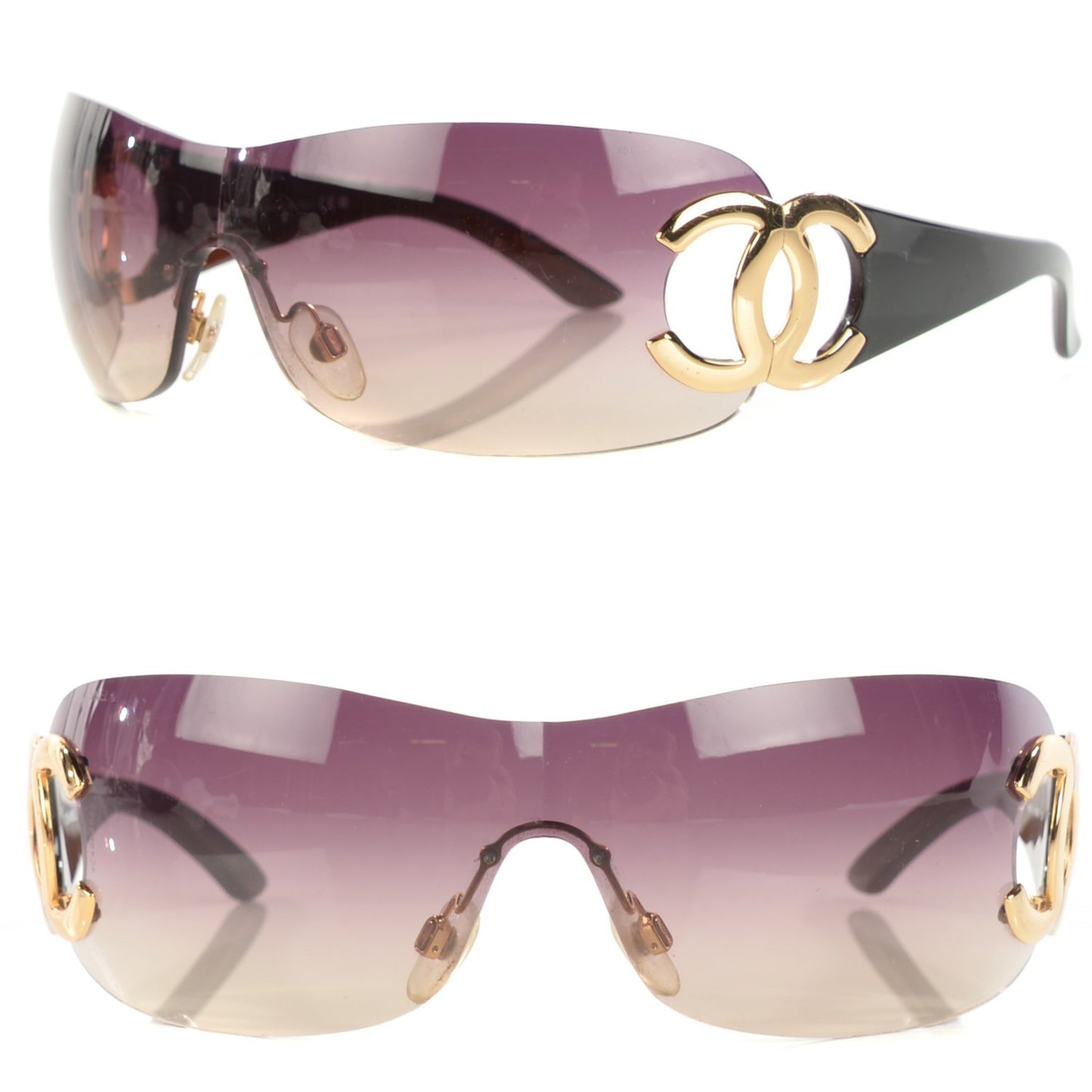 Frameless CC Logo Sunglasses 4125 Black