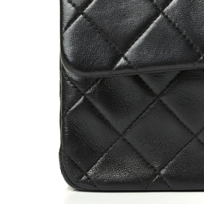Chanel Lambskin Quilted Medium Double Flap Black 5 of 6